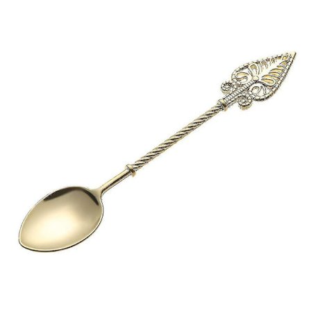 Retro Kaffesked i Massivt Zink, Färgad, Blanda Sked, Bordsporslin, Köksredskap