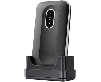 Doro-Leva L21 - BLACK/WHITE-Enkel mobiltelefon med foldbart design og tydelige knapper-Phones-Doro mobiltelefon