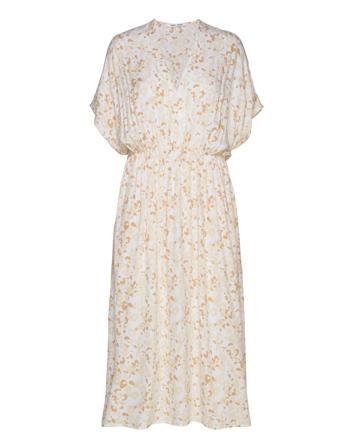 Andina Long Dress Aop 8083 Dresses Cocktail Dresses Beige Samsøe Samsøe*Betinget Tilbud