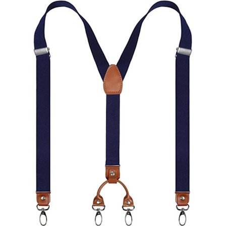 Hängslen Y-rygg Justerbara Skjortband med Clips