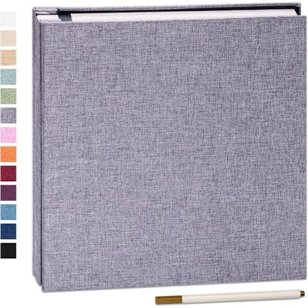 Itseliimautuva valokuva-albumi 27*28cm Leikekirja-albumi 40 Kaksipuolista sivua Pellava Kovakantinen DIY Vauva Vuosipäivä Muistokirja