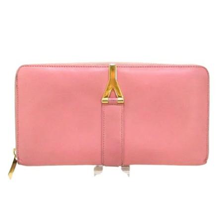 Saint Laurent Vintage, Pre-owned Leather Wallets Roze, Dames, Maat:ONE Size,leer