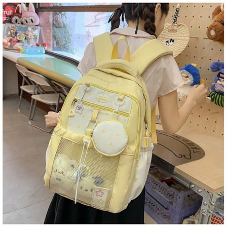 Kawaii Ryggsekk Dame – Laptopryggsekk Dagryggsekk for Studier & Hverdag