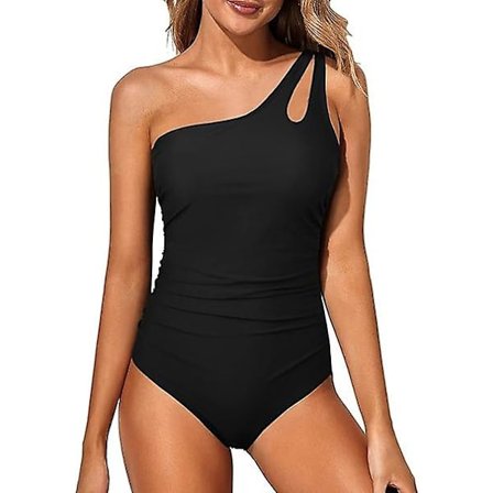 Dame Badedragt Push Up Bikini Hel Badedragt Shapewear Dame Badedragt 1-delt Badedragt Sort, M