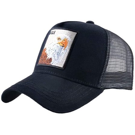 Unisex Djur Mesh Trucker Hat Snapback Broderad Patch Ba