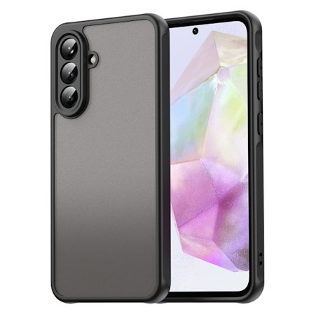 SKALO Samsung A56 5G Color Bumper Frosted Suojakuori - Musta