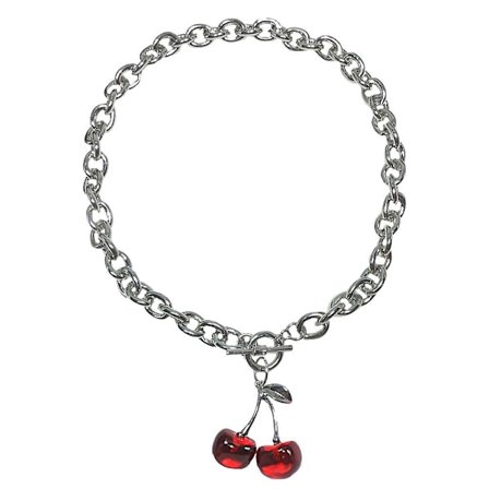 1 stk. Udsøgt Lille Kirsebær Nøglebenskæde Pige Lille Kirsebær Halskæde (sort)