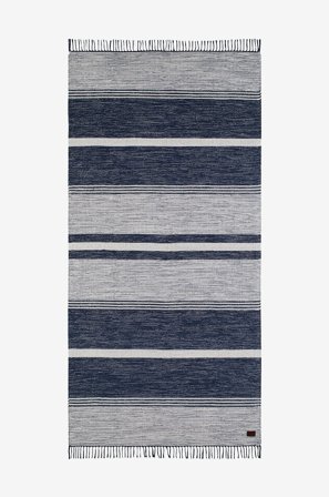 KM Home - Kludetæppe Vindö - Blå - Bomulds- & kludetæpper - 75X220 - Fra Homeroom