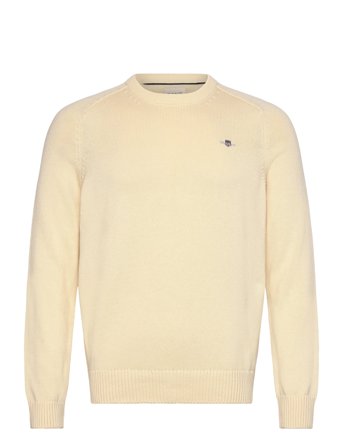 GANT Casual Cotton C-Neck - Cream - M