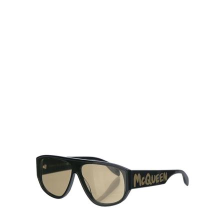 Alexander McQueen Graffiti Mask Solbriller Sort, Herre Solbriller, Størrelse: ONE Size