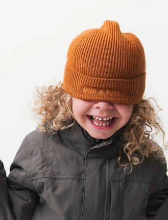 MINI A TURE Matboje Beanie. Rws - Orange - 12/14Y