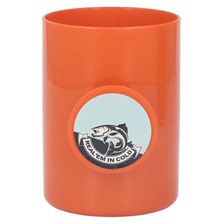 Hard Shell Fiskekjøler med Stangholder Drikkeholder Unik Morsom Fiskegave Oransje