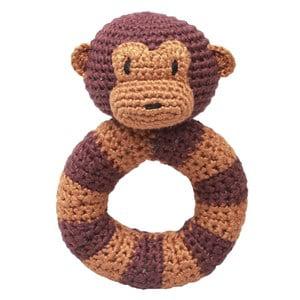 natureZOO Brown Mr Monkey Ring Rattle 0 - 24 months - First toys and baby toys - 0 - 24 months - Brown