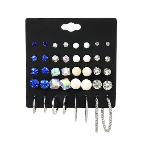 16 par Rhinestone Krystal Perle Øreringe Kvinder Øreringe Kvinde Smykker