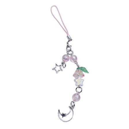 Stjerneblomst Perle Anheng Telefon Sjarm Hengende Tau Søt Telefonkjede Stropp Veske Dekor Anheng Nøkkelring Tilbehør