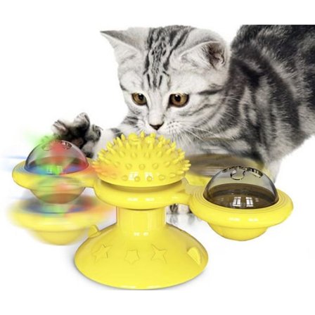 Windmill Toys for cats Puzzle spinning turntable toy