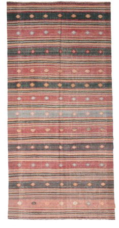 Kelim Vintage Türkei Teppich 165X344 Orange/Braun Wolle, Türkei