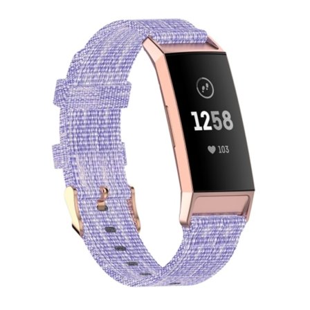 För Fitbit Charge 4 / Charge 3 / Charge3 SE Flätat nylon watch Plasthuvud