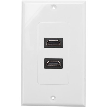 Hdmi 2-Port 1080P Väggmonterad Platta Paneluttag Koppling Uttag Lock Hett