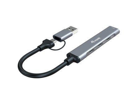 Equip 4-Port USB-C3.2-Hub->3xUSB-C/USB-A +USB-A Adapt.10Gbps
