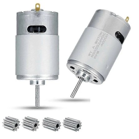24V 40000 RPM Sähkömoottorit RS555 Suurnopeuksisille Lasten Lelua autoille Hopea