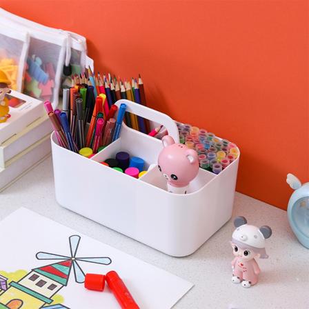 1 kpl (Valkoinen) työpöydän järjestäjä - täydellinen työpöydän säilytys