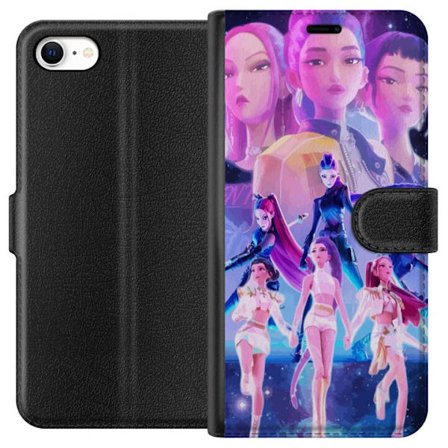 Yhteensopiva Lompakkokotelo Apple iPhone 6 K-pop-inspiroinut tulevaisuutta ennakoiva tyttöryhmä neonvaloissa ja kosmisessa sci-fi-esiintymislavalla