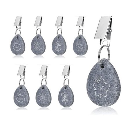 Dugvægt - Ikke Specificeret - 8 Stykker - Marmor Clips - Vindafvisende - Dekorativ