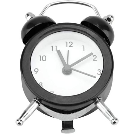 (Svart) Bell Alarmklocka 3 Tum Bärbar Fashionable Metall Mini D