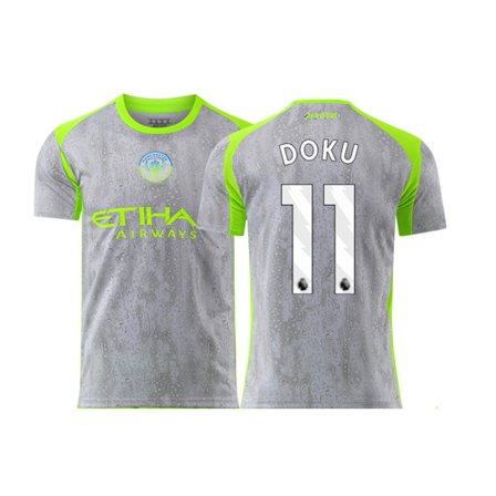 25-26 Manchester City F.C. Bortedrakt 2 NO.11 DOKU Fotball T-skjorte S-2XL