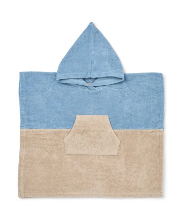 WHEAT Terry Poncho Lille Blue Summer Str 1-2 år/80/92cm, Tøj & Bolig, Børnetøj, Øvrigt