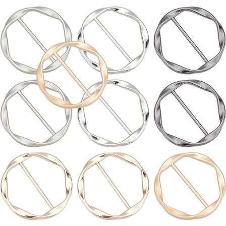 5 farger 10 stk metall T-skjorte slips klips midje spenne klips silke Sca