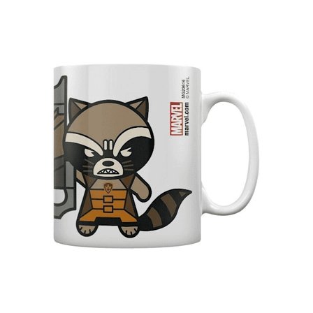 Marvel Kawaii Rocket Raccoon Mug En Storlek Vit/Brun