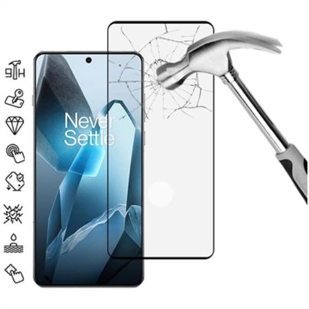 OnePlus 13 Heltäckande Härdat Glas Skärmskydd - 9H - Svart...