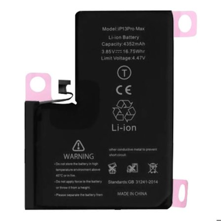 Internt batteri iPhone 13 Pro Max 4352mAh 100 % kompatibel Ersätter A2653
