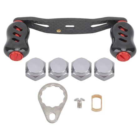 Hiilikuituinen kalastuskelan kahva, heittokalastus, vetouistelu, keinu, vasen, oikea, kampi, lisävaruste, 85 mm, punainen