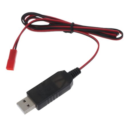 USB til 2-pin JST 2.54mm oplader til 3.7V genopladeligt lithium batterioplader