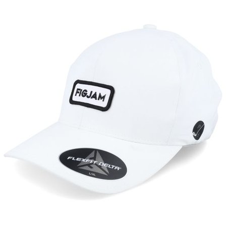 Pins & Stripes - Vit flexfit Keps - Figjam Golf White Delta Flexfit @ Hatstore