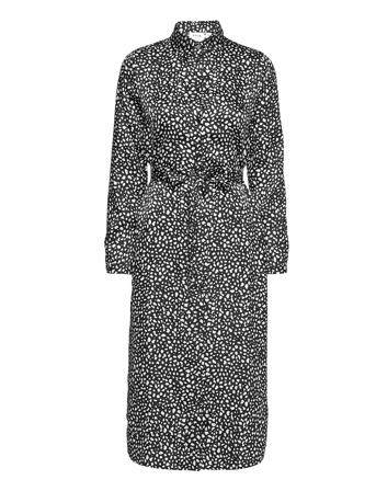 Vipaper Aop L/S Shirt Dress Black Vila