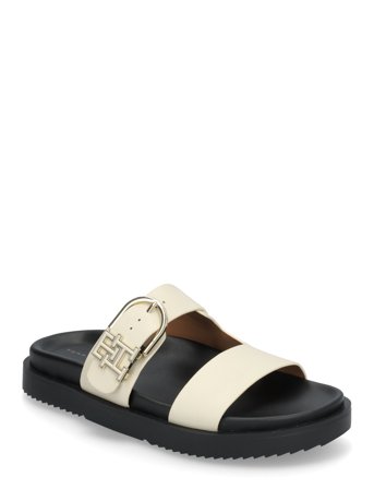 Tommy Hilfiger Leather Sporty Mule - Cream - 36