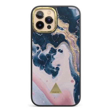Naive iPhone 12 Pro Skal - Pink Swirl