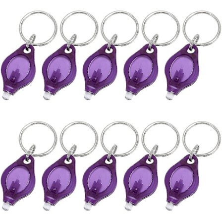 Pack Of 10 Uv Light Mini Led Keychain Torch Torch Key Ring Lights