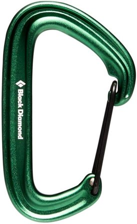 Black Diamond Litewire Carabiner Green - Karbiner & Quickdraws