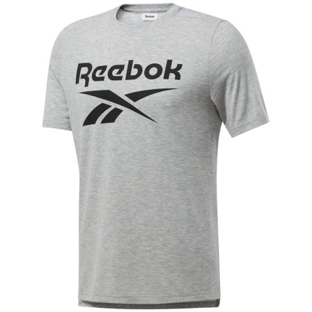 Reebok Men's Workout Ready Supremium Graphic Tee Men Short sleeved fitness sweater Grey S