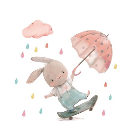 Seinätarrat Sarjakuva Rabbit Decals 3 3