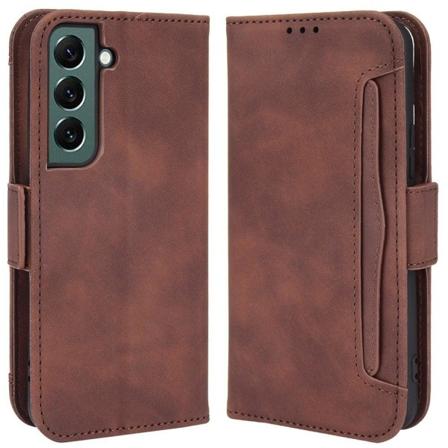 Moderni Nahkalaukku For Samsung Galaxy S22 Plus - Ruskea Brown
