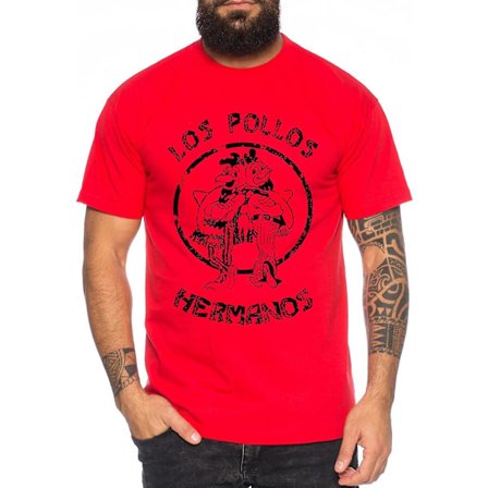 Used Look Los Pollos Heisenberg T-shirt herr Hermanos Bad Mr White Breaking -vuxen, 3xl