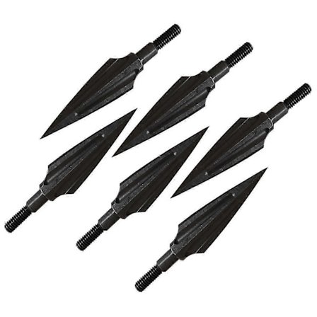 6 st 125 Grain Bågskytte Broadhead Spetsar för Bågar & Armborst