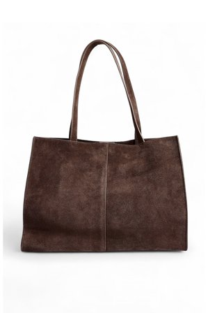 Premium Selection Fyrkantig toteväska i mocka - Väskor - Brun - One Size