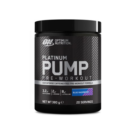Optimum Nutrition Platinum Pump Pre-Workout - Blue Raspberry - 380 g - Pre-workout, Kosttillskott, Prestationshöjare & PWO, Pump
